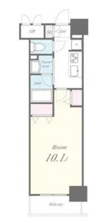 ROOTS SHINJUKU WAKAMATSUCHO【8階】の間取り