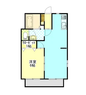 ハイツ清水G棟【1階】の間取り