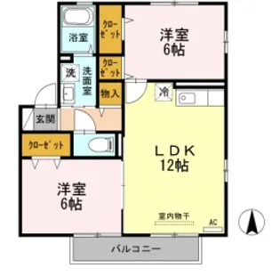 ヒラソル【01020号室】の間取り