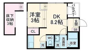 セブンシーズン栄生【2階】の間取り