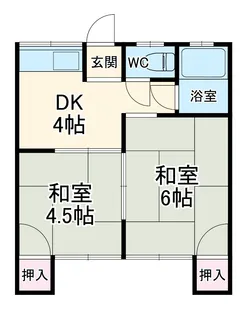 第一荒中荘【2A号室】の間取り