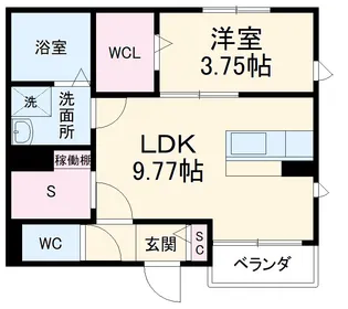 ゼフィール【3階】の間取り