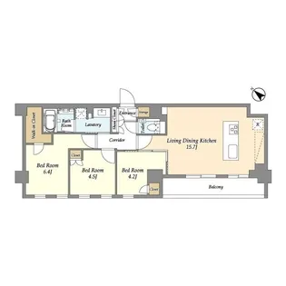 グランカーサ瑞江【6階】の間取り