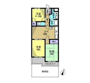 メゾンリヴィエ−ルⅡ【1階】の間取り