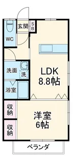 ハイツレジェンド【101号室】の間取り