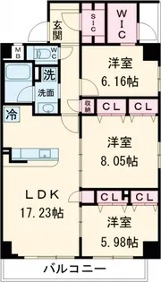 Daiwa Grace Maison Futakotamagawa【3階】の間取り