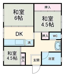 上の山住宅 2号棟【508号室】の間取り