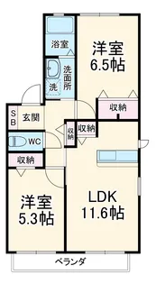 クラウディアゆう A棟【2階】の間取り