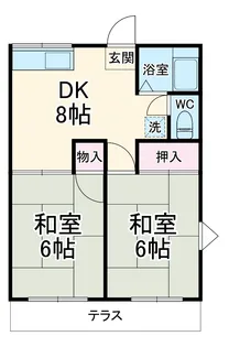 ベルゾーネヤマナ 2【101号室】の間取り
