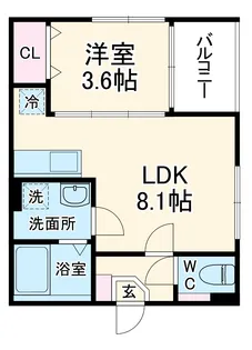 ブリエスポワール【1階】の間取り