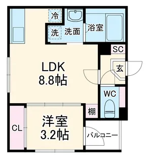 ブリエスポワール【1階】の間取り