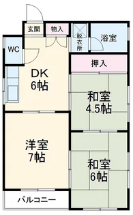 キングスマンション七宝2号館【307号室】の間取り