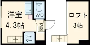 ハーモニーテラス池袋【2階】の間取り