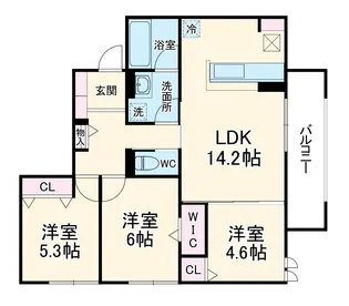 アドゥシール荘園【1階】の間取り