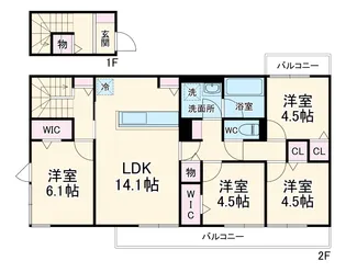 アドゥシール荘園【2階】の間取り