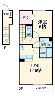 アルカディア【2階】の間取り