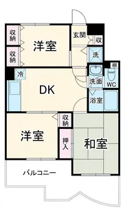 平塚ダイカンプラザⅡ号館【4階】の間取り