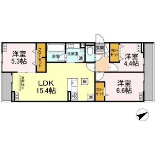 Calme Ville【1階】の間取り