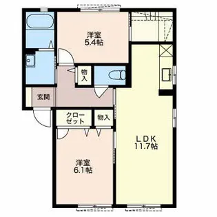 インフィニ Ⅲ【1階】の間取り
