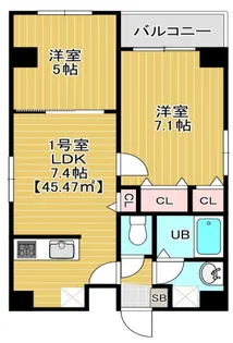 Bloom錦糸町【5階】の間取り