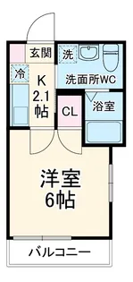 ブリーズ東船橋【201号室】の間取り