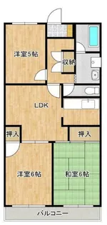 ビューハイツ台の山【102号室】の間取り