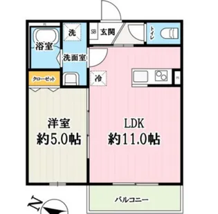 キャメル入間黒須A【303号室】の間取り