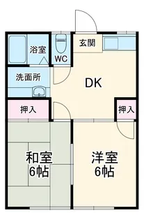 コーポ四ツ谷【106号室】の間取り