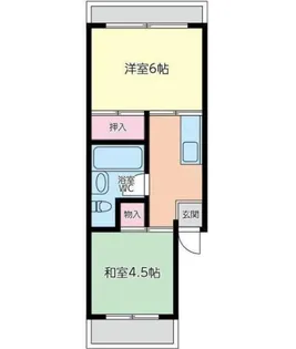 第2?坂グリーンコーポ【1階】の間取り