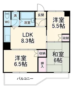 ピアチェーヴォレ【03号室】の間取り