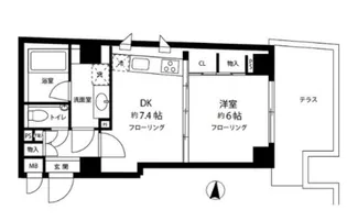クレア白金高輪【101号室号室】の間取り