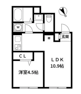 アルティローザ笹塚【101号室】の間取り