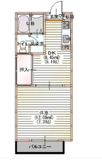 コーポ・アルタ【1階】の間取り