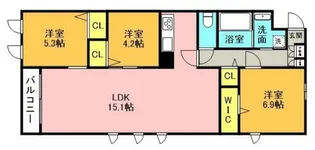THE BELUGA 世田谷 RESIDENCE【2階】の間取り