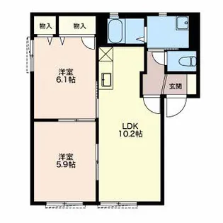 セントポーリアD【1階】の間取り