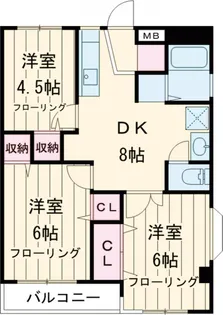 ドミール福本【1階】の間取り