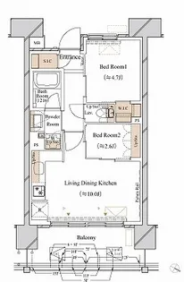 ブランシエスタ新丸子リバーフロント【15階】の間取り
