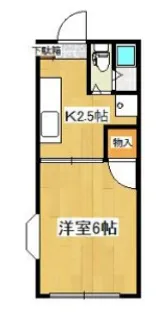 樫の木ハイツ【2階】の間取り