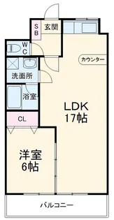 フロント上社【502号室】の間取り