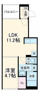 茜テラス【202号室】の間取り