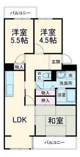 コーポレート本厚木【2階】の間取り