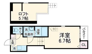 ハーモニーテラス川名町Ⅱ【2階】の間取り