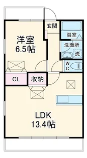 ルネス・リバーサイドKITAJIMA【3階】の間取り