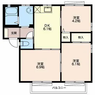エクセレントTAKA A【2階】の間取り