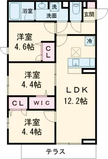 セレスティア岡本【3階】の間取り