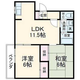 コーポワタナベ【102号室】の間取り