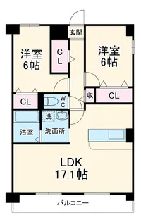 ヒルザコートⅡ【1階】の間取り