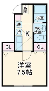 Lunaris Ebina【1階】の間取り