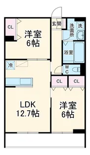 La Libellule 二本榎 【1階】の間取り