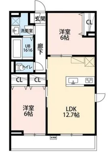 La Libellule 二本榎 【1階】の間取り